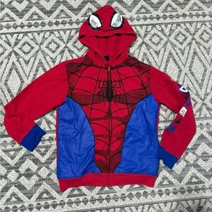 Marvel Red and Blue Superhero Kids Costume Hoodie